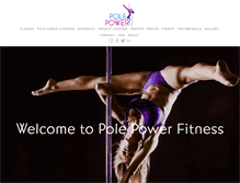 Tablet Screenshot of polepowerfitness.com